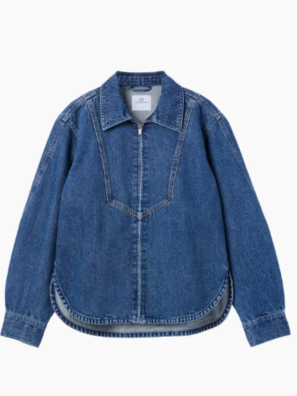 Gap × Victoria Beckham Denim Zip Shirt (size small - new with tags) - Picture 2 of 4